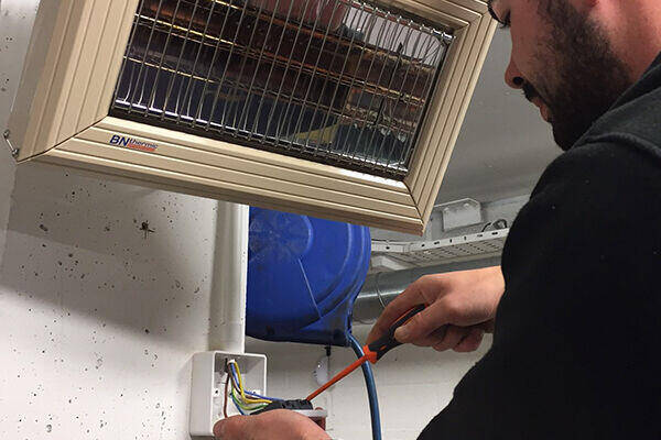 Commercial heating installation