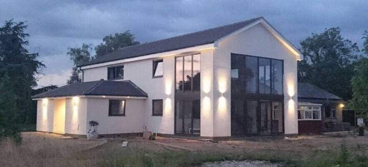 Lighting and electrics for a large extension, Bourne