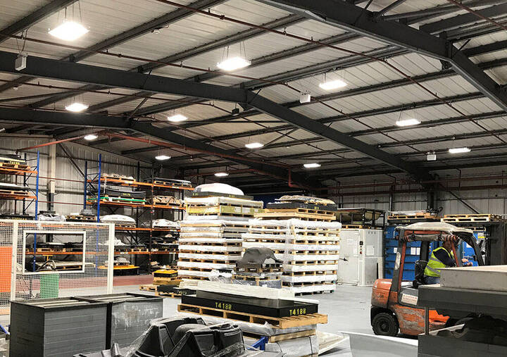 New LED lighting scheme in a local factory