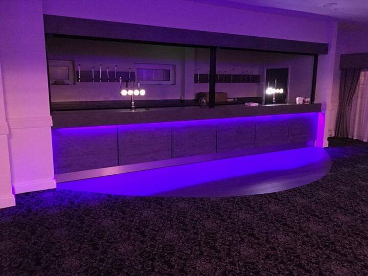 Hotel bar colour changing LED