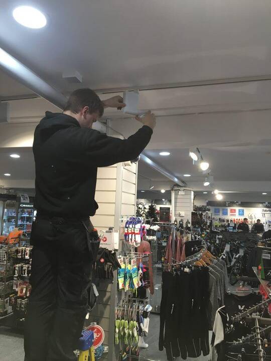 Shop display lighting
