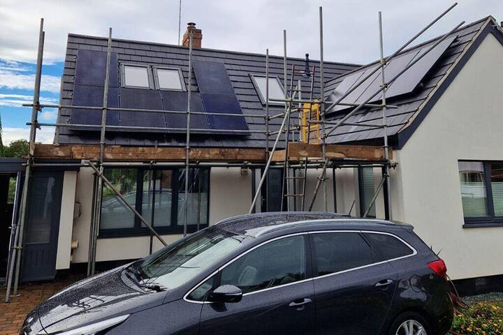 Domestic roof-mounted solar PV