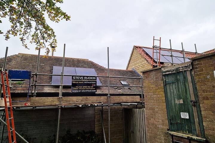 Solar installation in progress